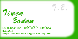 timea bodan business card